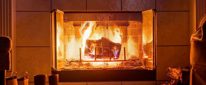 Mendota Hearth Landscape Fireplace Installation in McHenry, Illinois