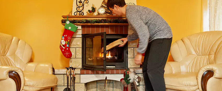 Rusted Metal Fireplace Restoration in McHenry, Illinois